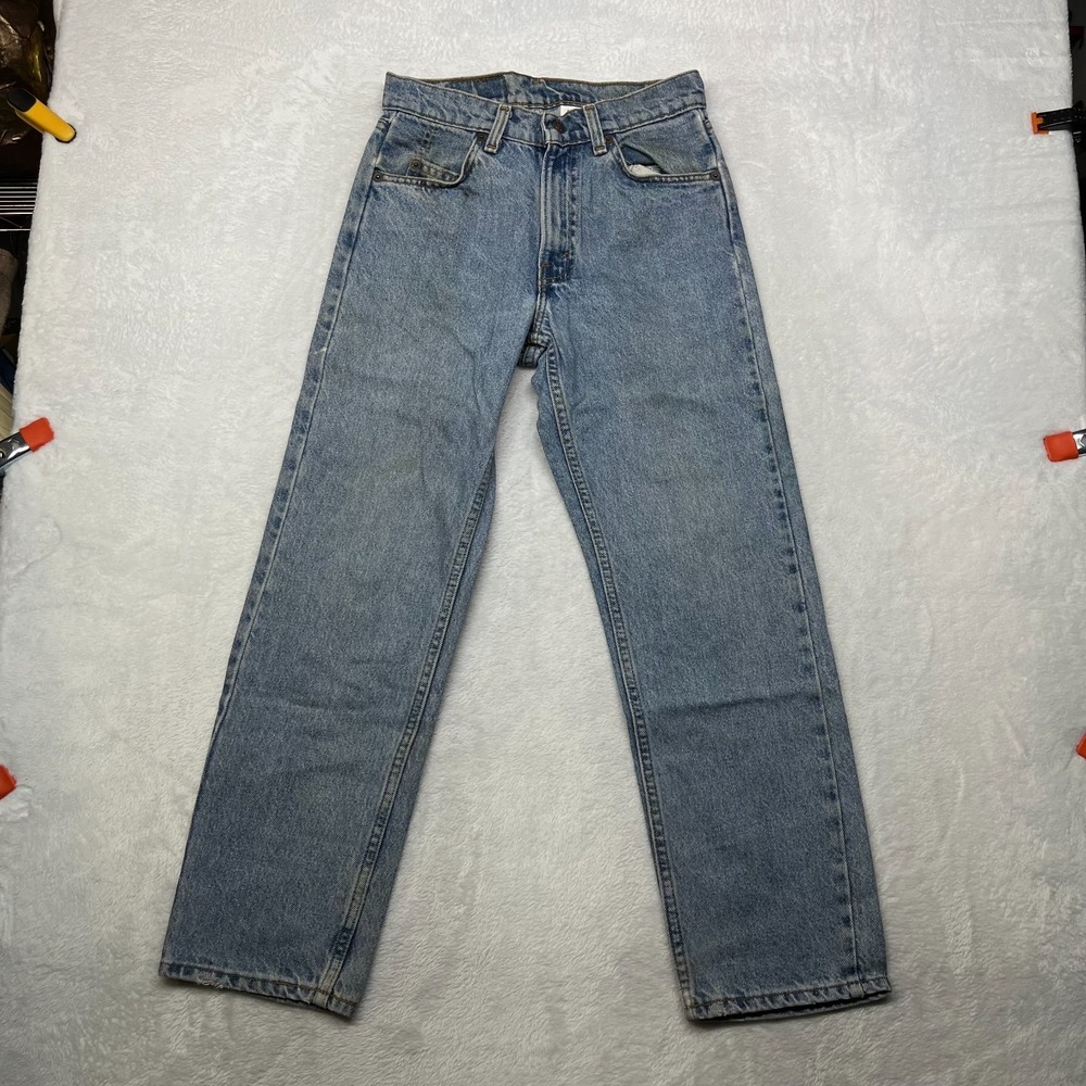 Vintage Levi's 560 Loose Fit Jeans Women's 14 Blue Denim Snap USA Made - 26X27